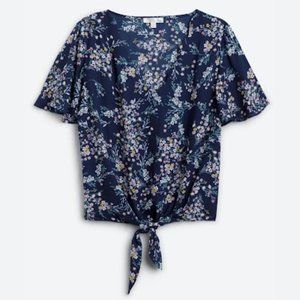 NINE BRITTON Carolen Tie Front Blouse